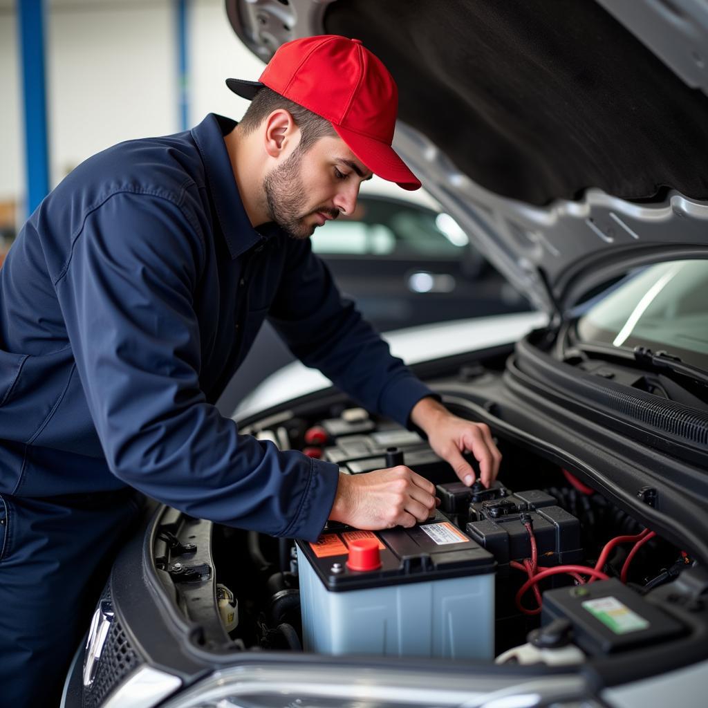 New Car Battery Installation