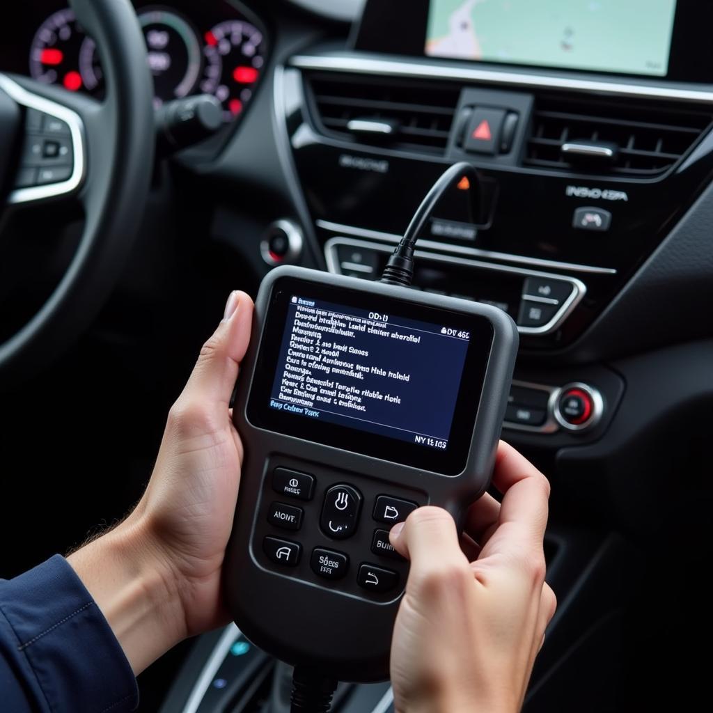 OBD-II Scanner Diagnosing a Honda Insight's Seat Belt System