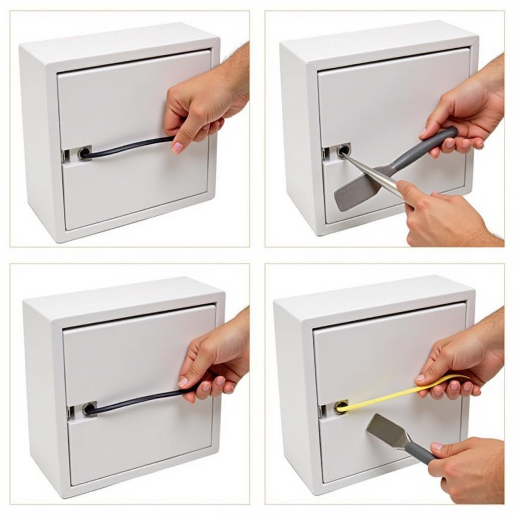 Opening an anti-theft box without a magnet