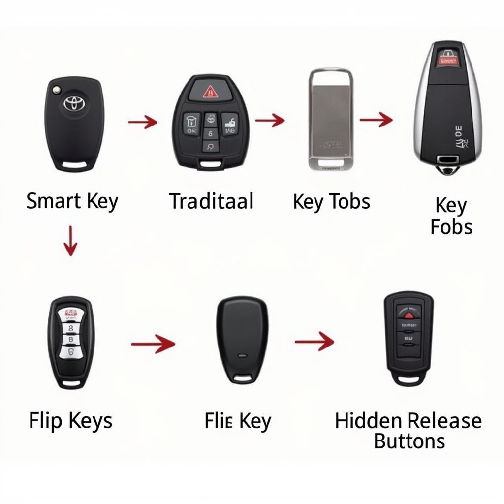 Opening Toyota Key Fob: Different Models