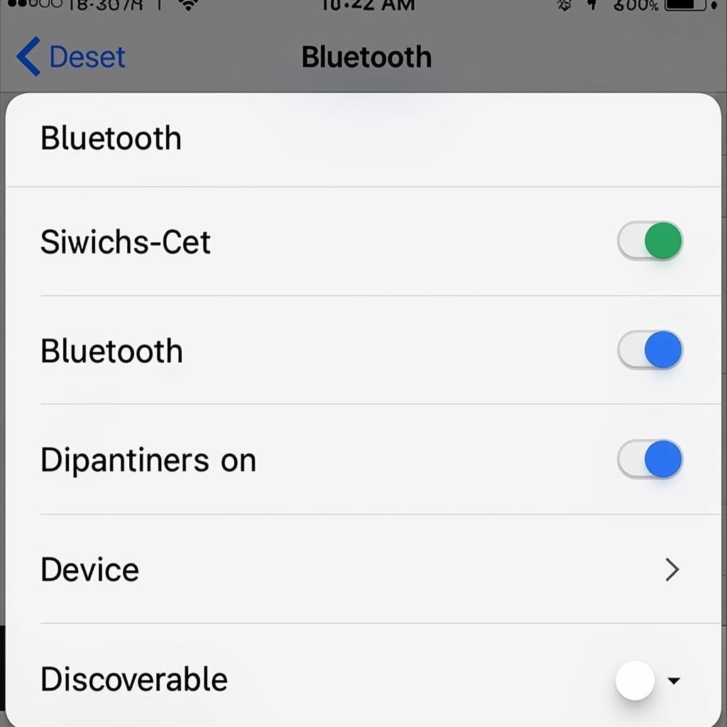 Phone Bluetooth Settings Enabled