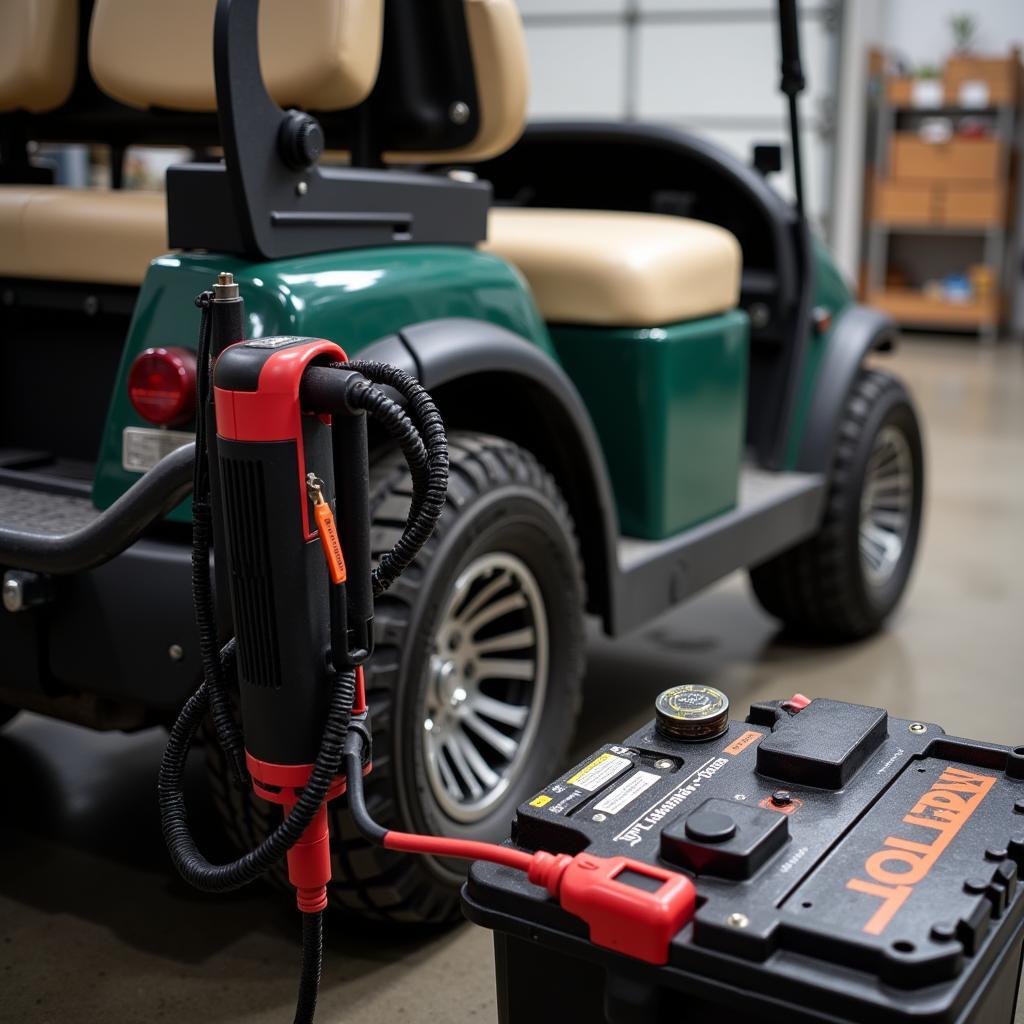 Preventing a dead golf cart battery