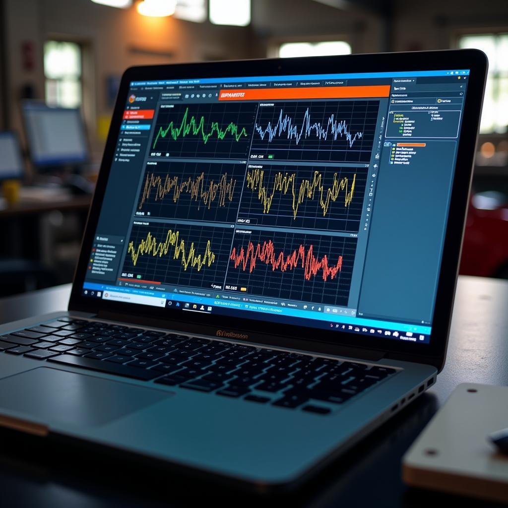 Professional Diagnostic Software Interface on a Laptop