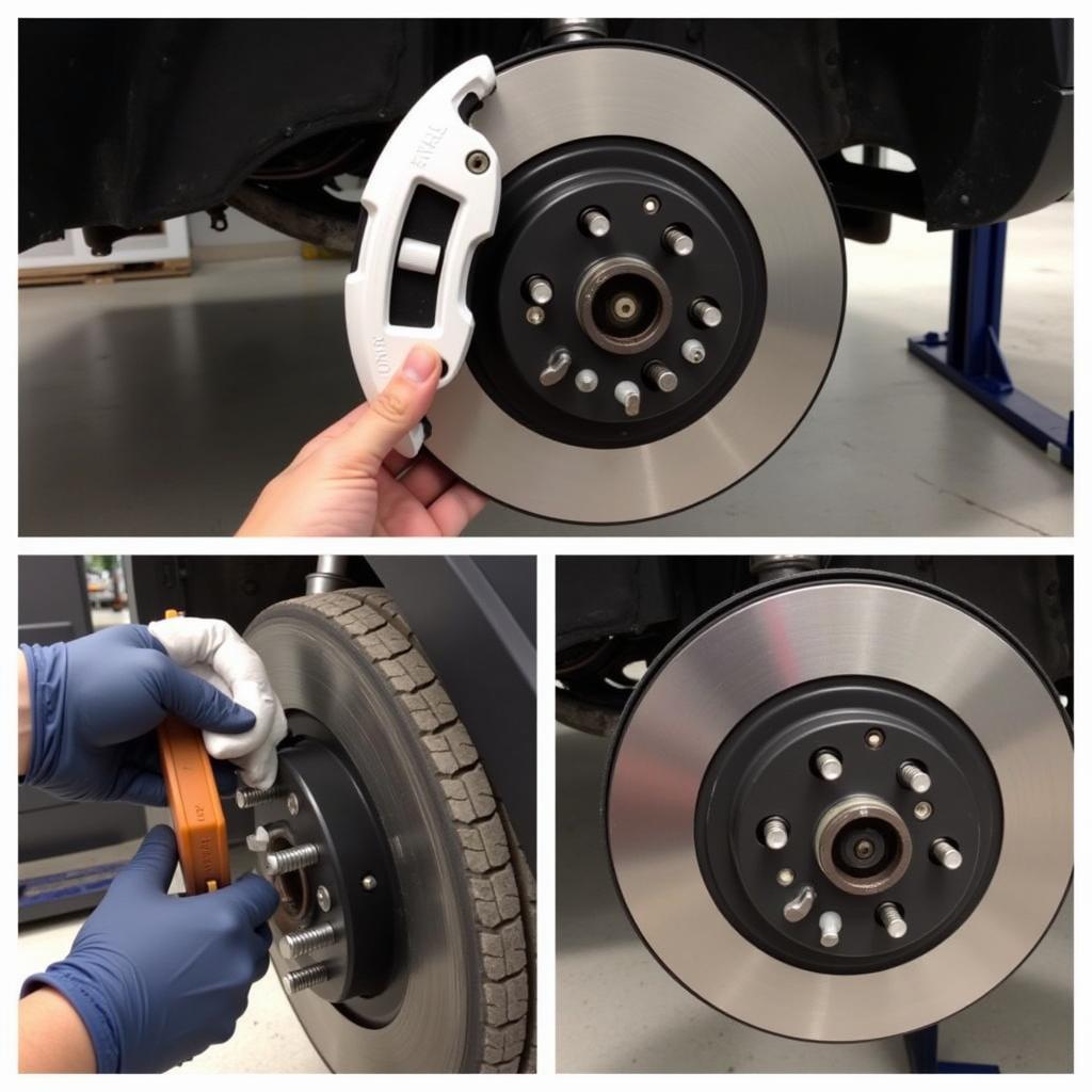 Replacing brake pads on a Range Rover Sport