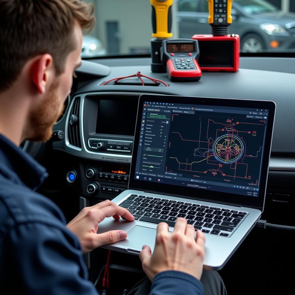 Remote Car Diagnostics Using Laptop