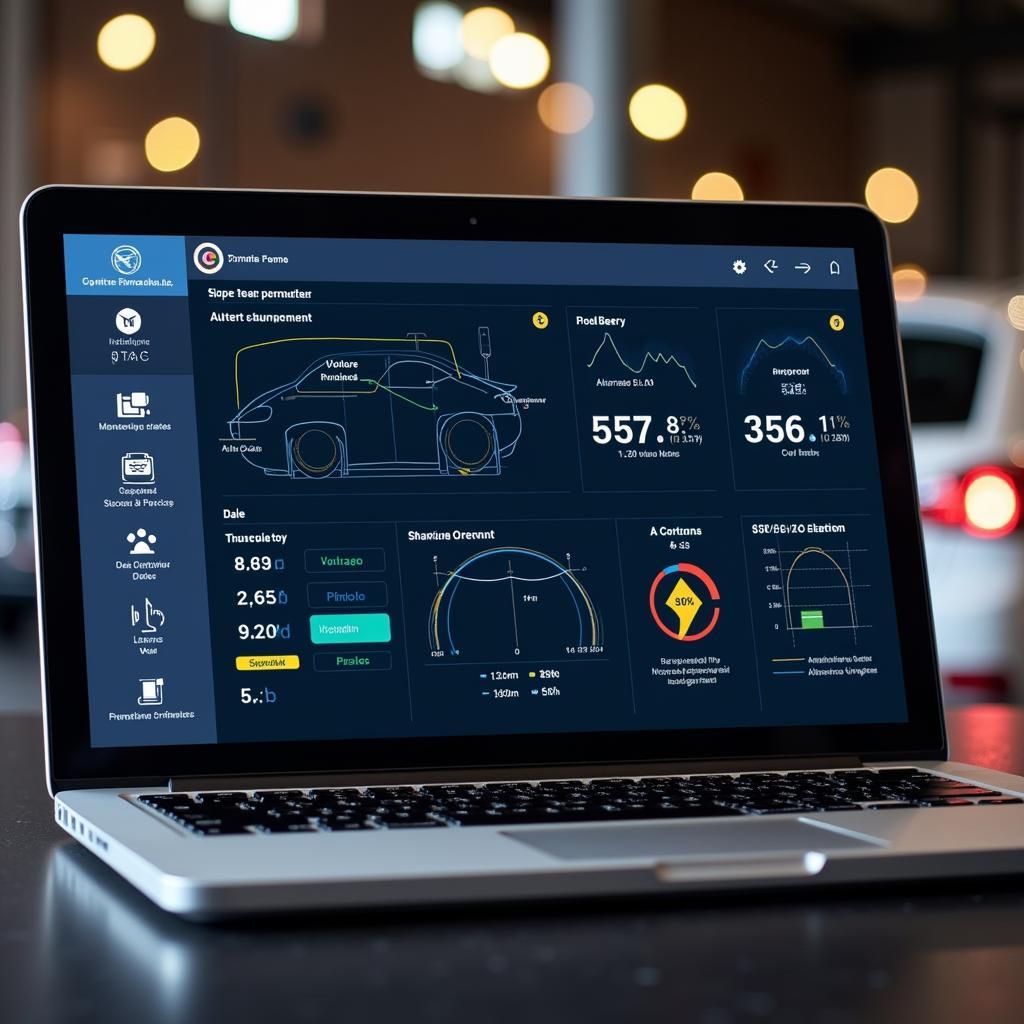 Remote Car Diagnostics on Laptop