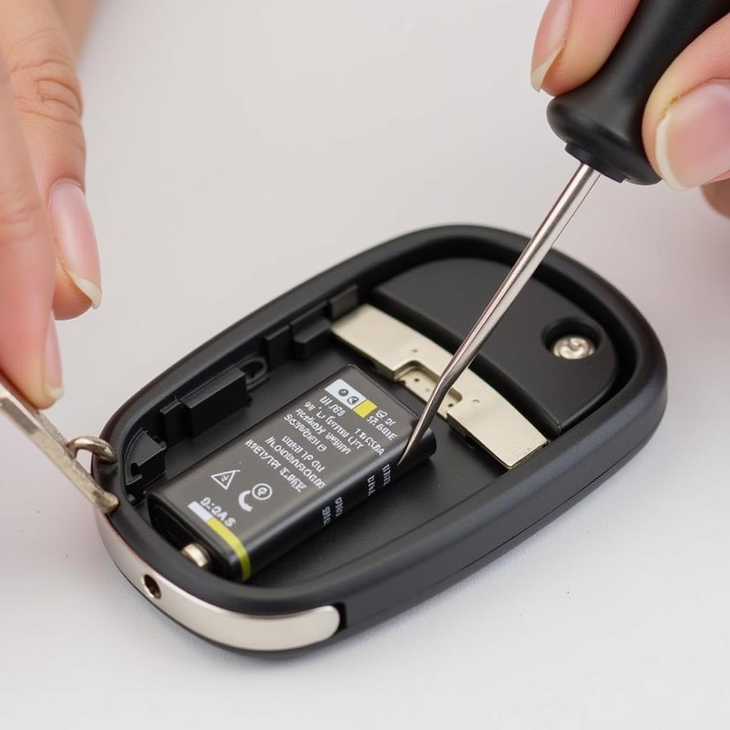 Removing the Old Kia Key Fob Battery