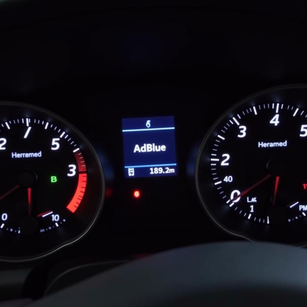 Skoda Yeti AdBlue Warning Light on Dashboard