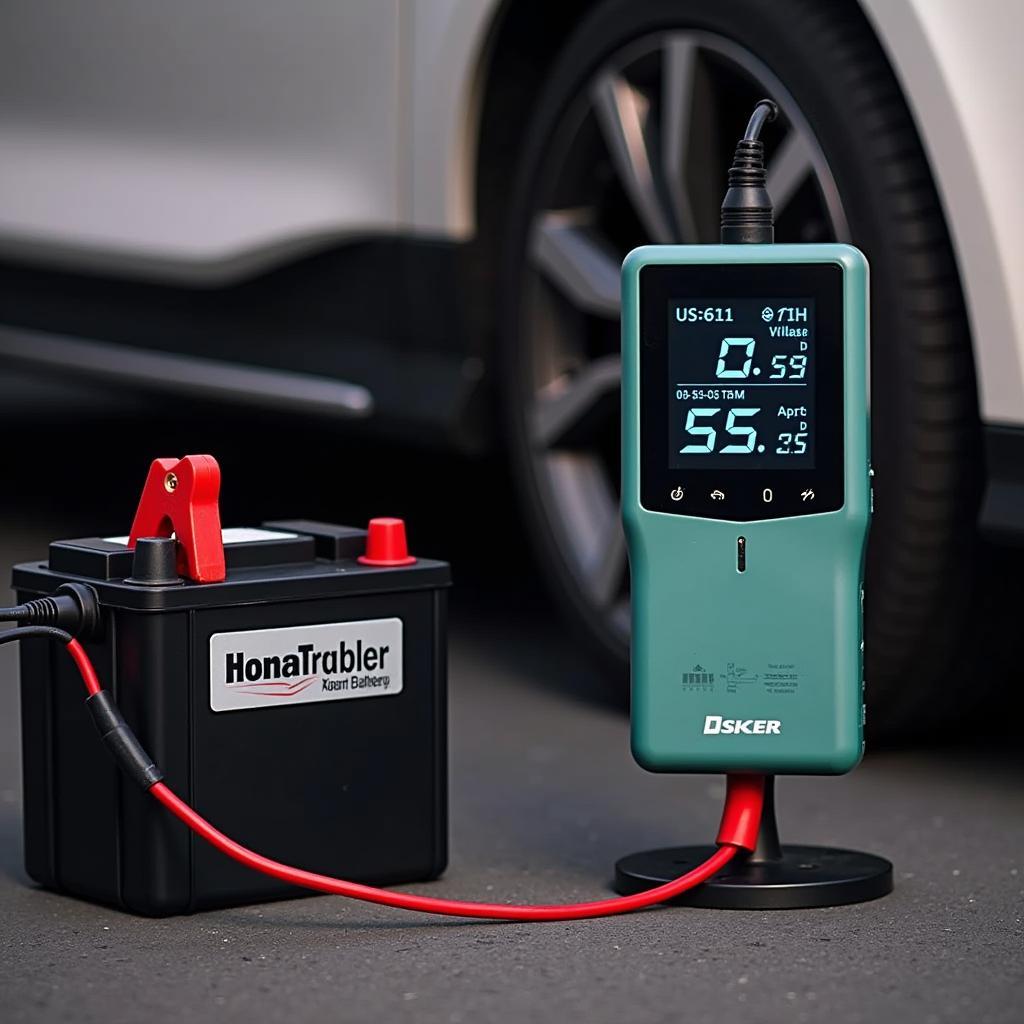 Smart Charger Connected to Car Battery