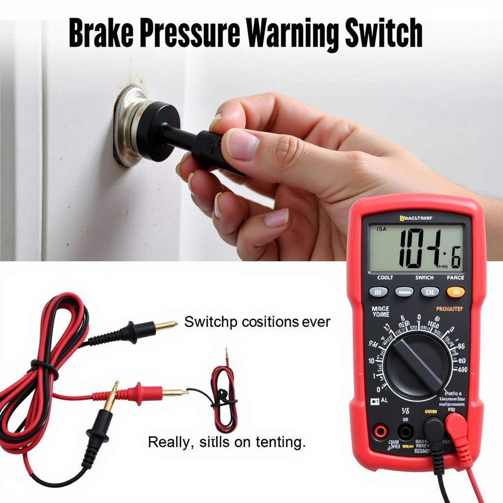 Testing the Brake Pressure Warning Switch with a Multimeter