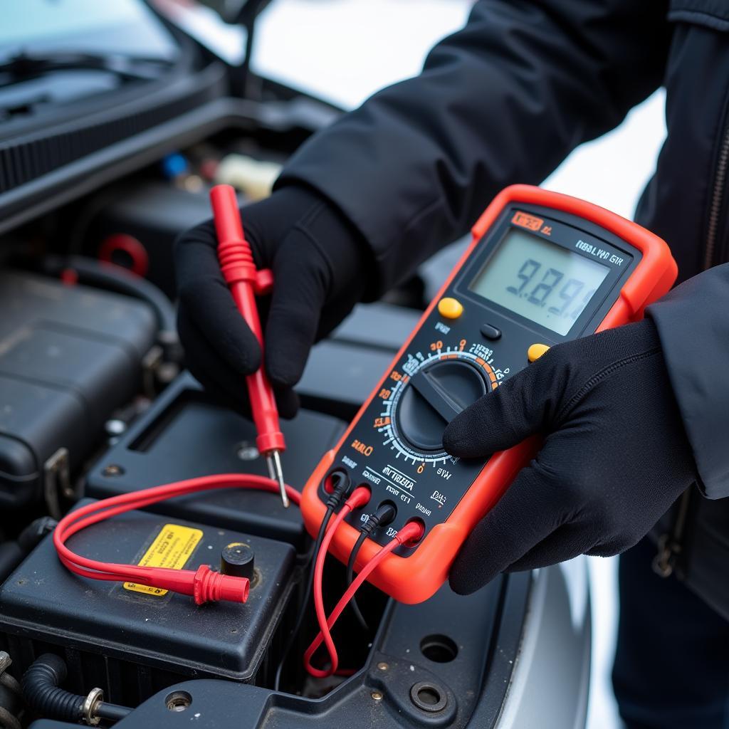 Testing Car Battery with Multimeter in Cold Weather