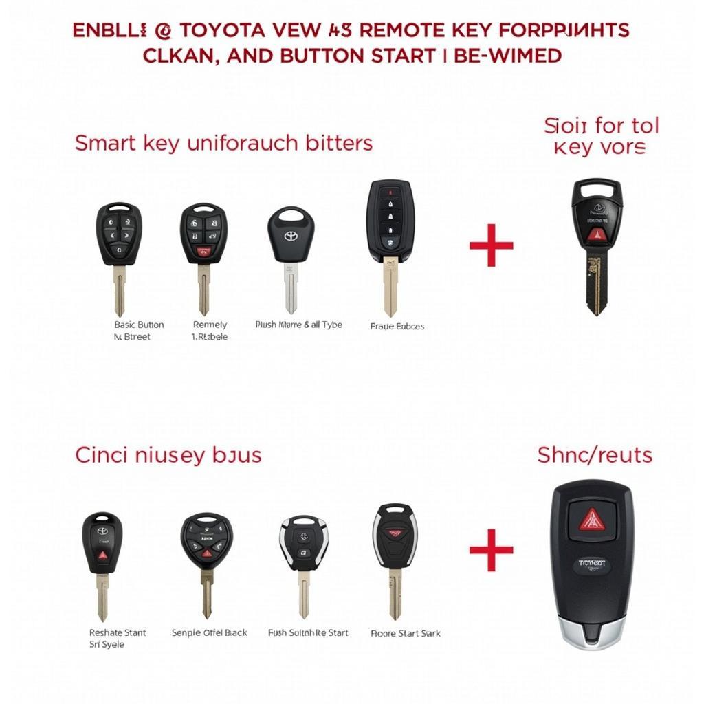 Different Types of Toyota Key Fobs