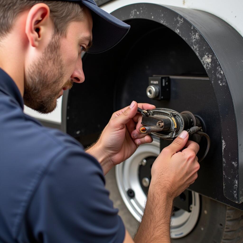 Inspecting the Trailer Brake Wiring Harness