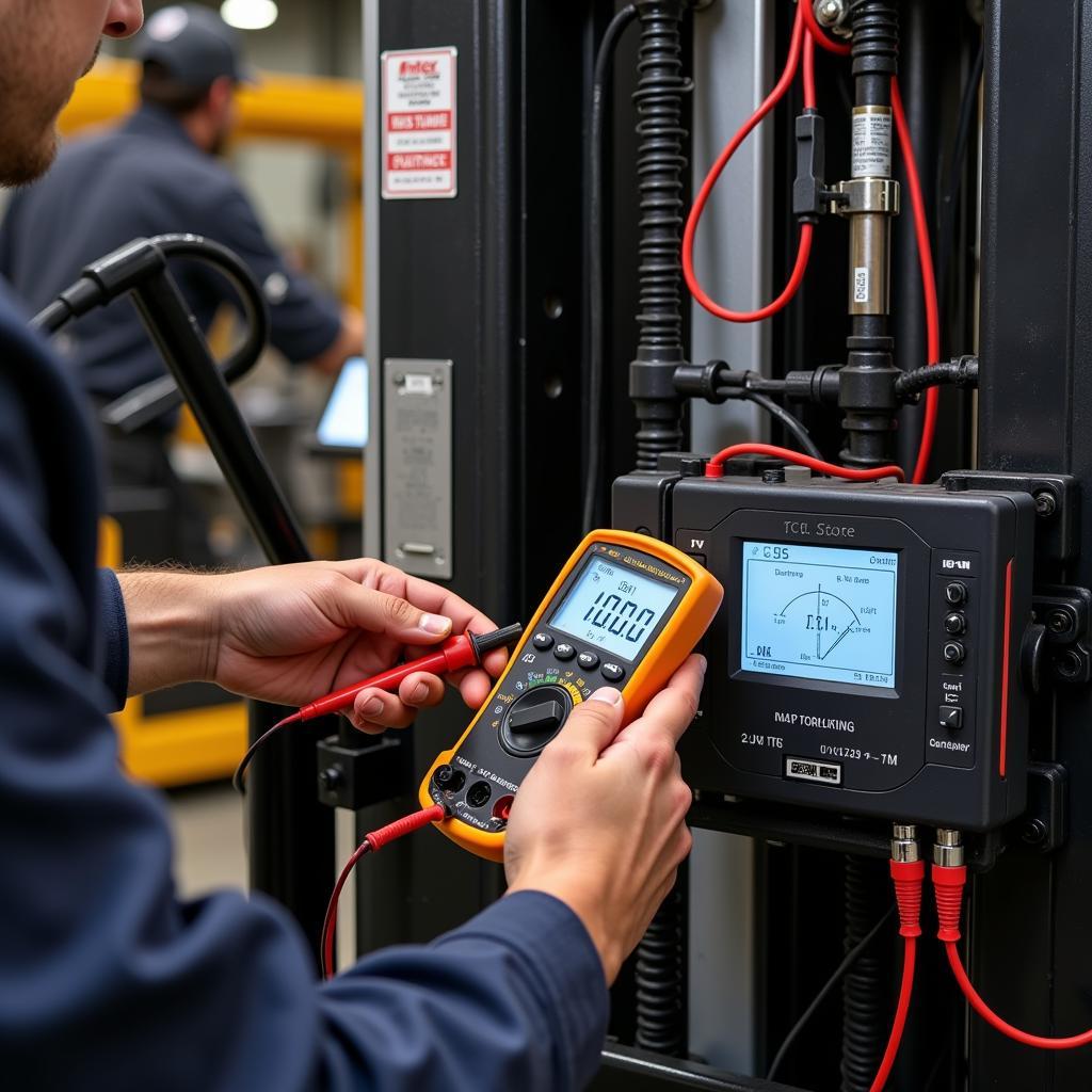 Troubleshooting a Forklift Battery Watering System