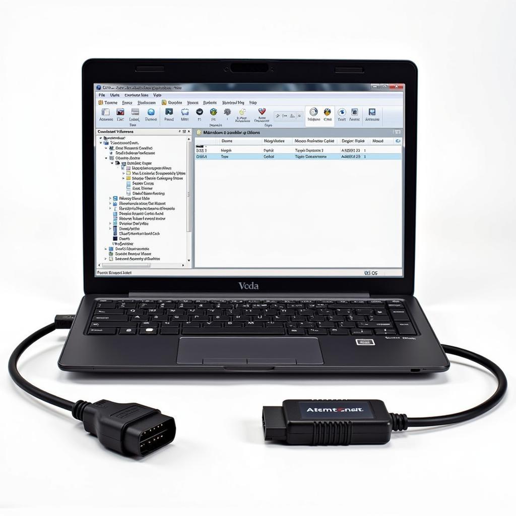 VCDS Software Interface on Laptop