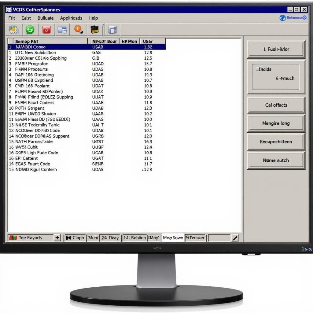 VCDS Software Interface Displaying Fault Codes