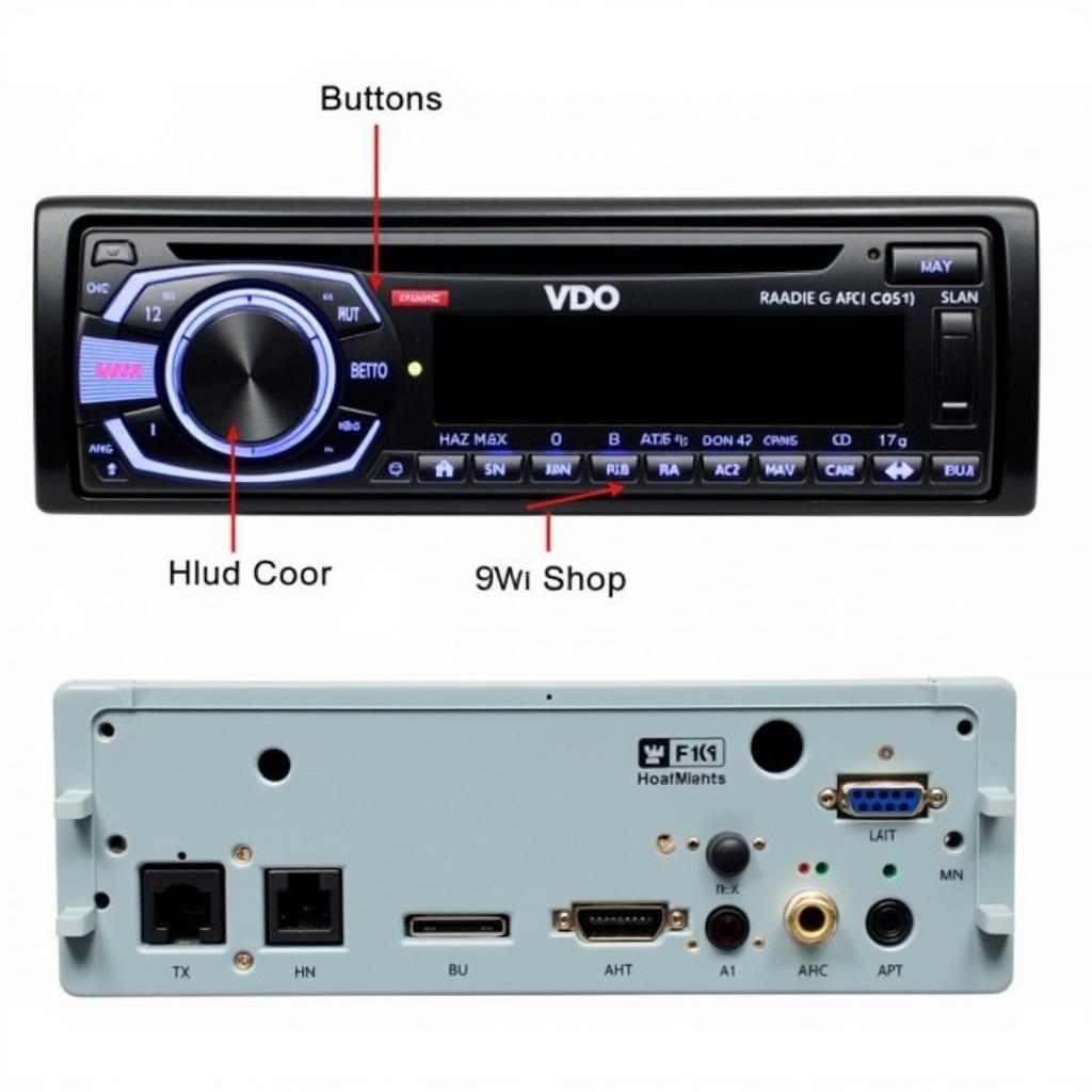 VDO CDD718UB Front Panel Display