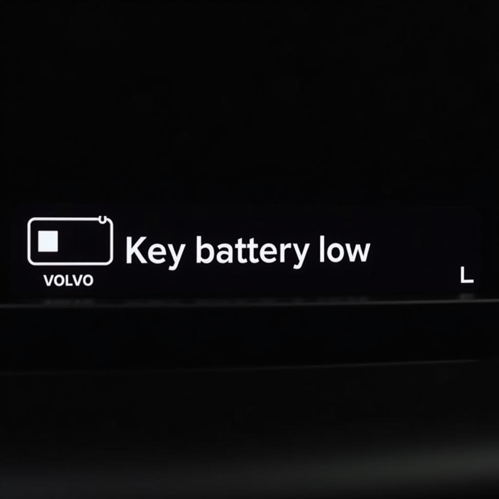 Volvo Key Fob Low Battery Warning