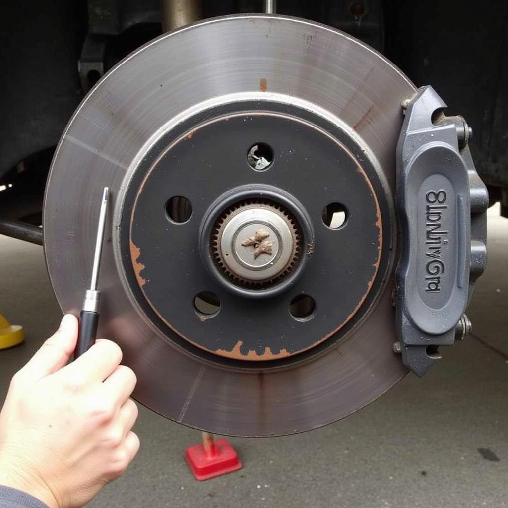 VW Golf Brake Pad Inspection