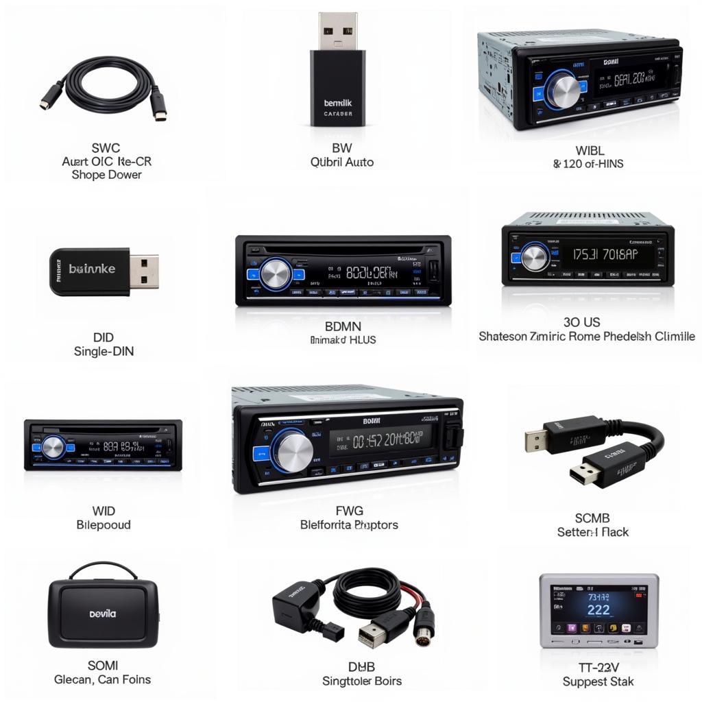 Different types of Bluetooth car radios at Walmart