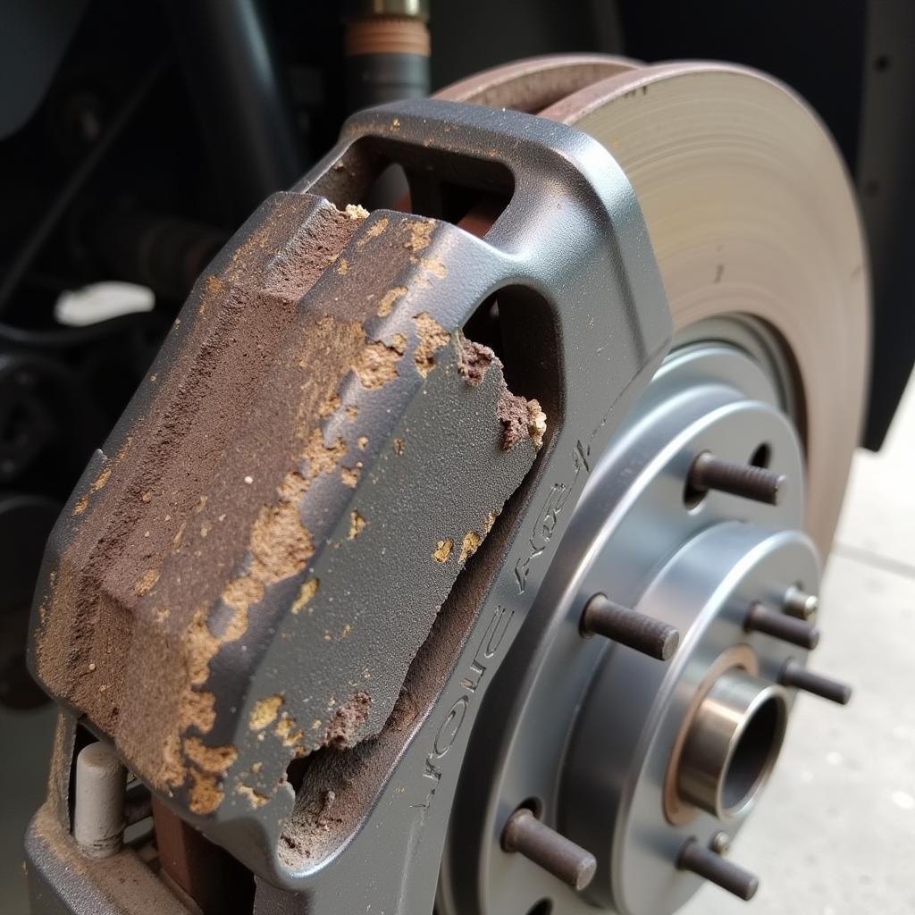 Worn Brake Pads on a 2004 Mercedes E320