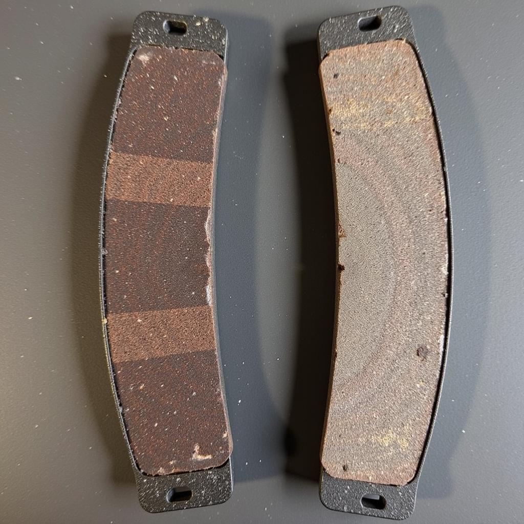 Comparing Worn Brake Pads with New Ones