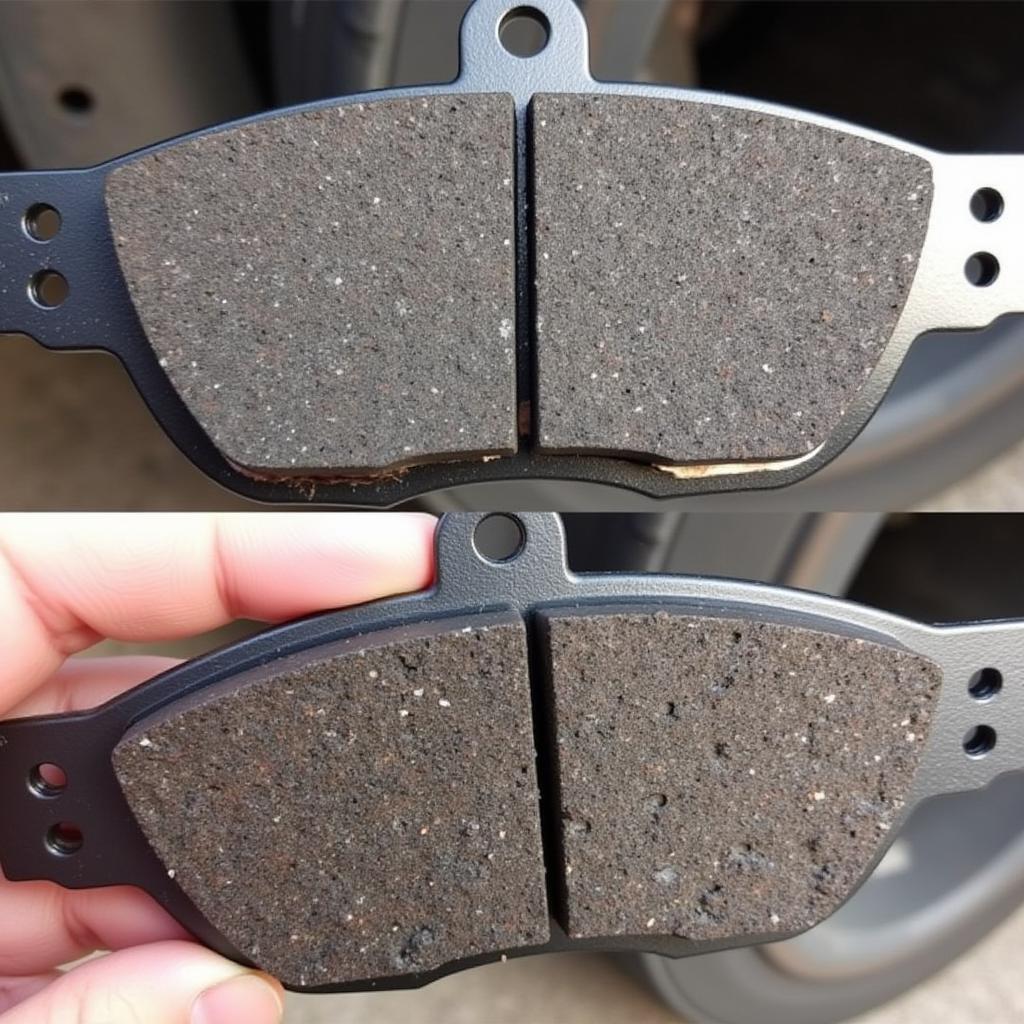 Worn Pontiac Vibe Brake Pads